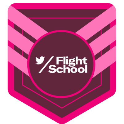 Twitter Flight School Badge